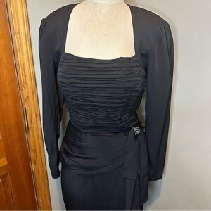 Vintage
Destinee Womens Black Boned Ruching Chest Dress USA Size 8